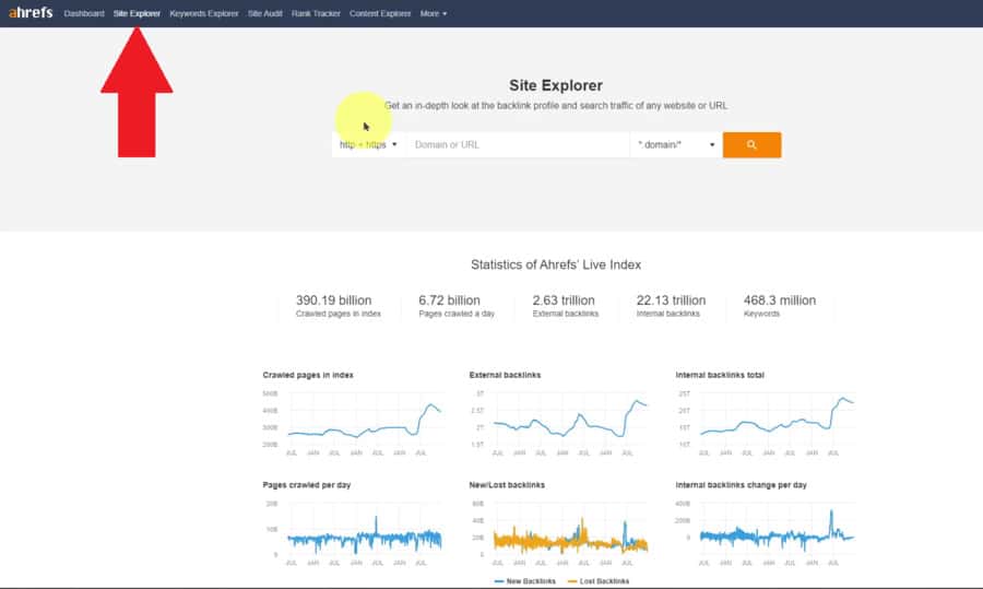 ahrefs site explorer