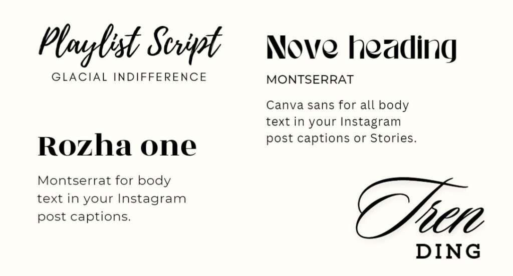 best custom font pairings for instagram
