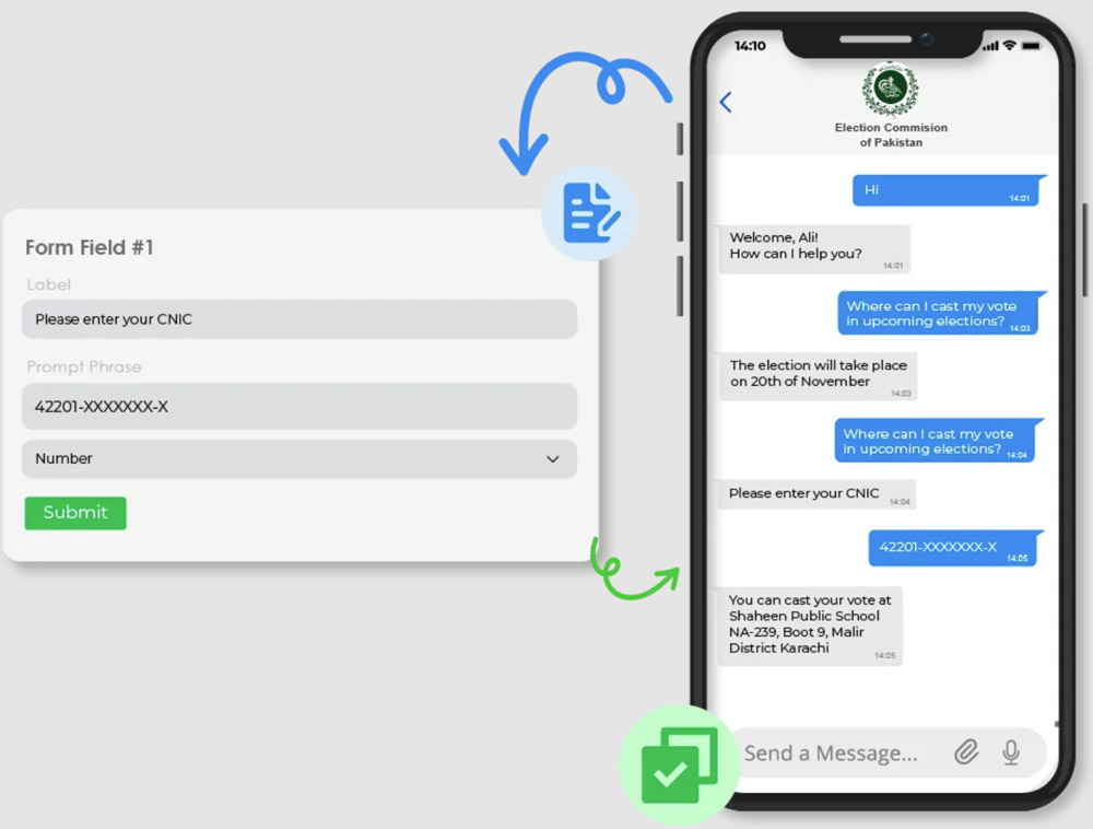 botsify lead gen forms chatbot