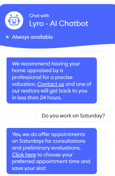 chat with Lyro example