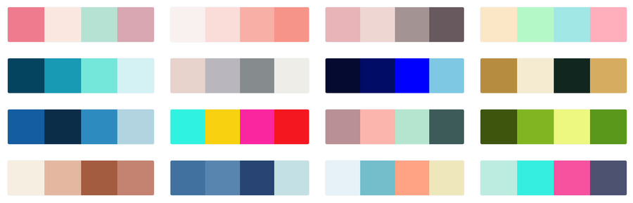 Color palette examples