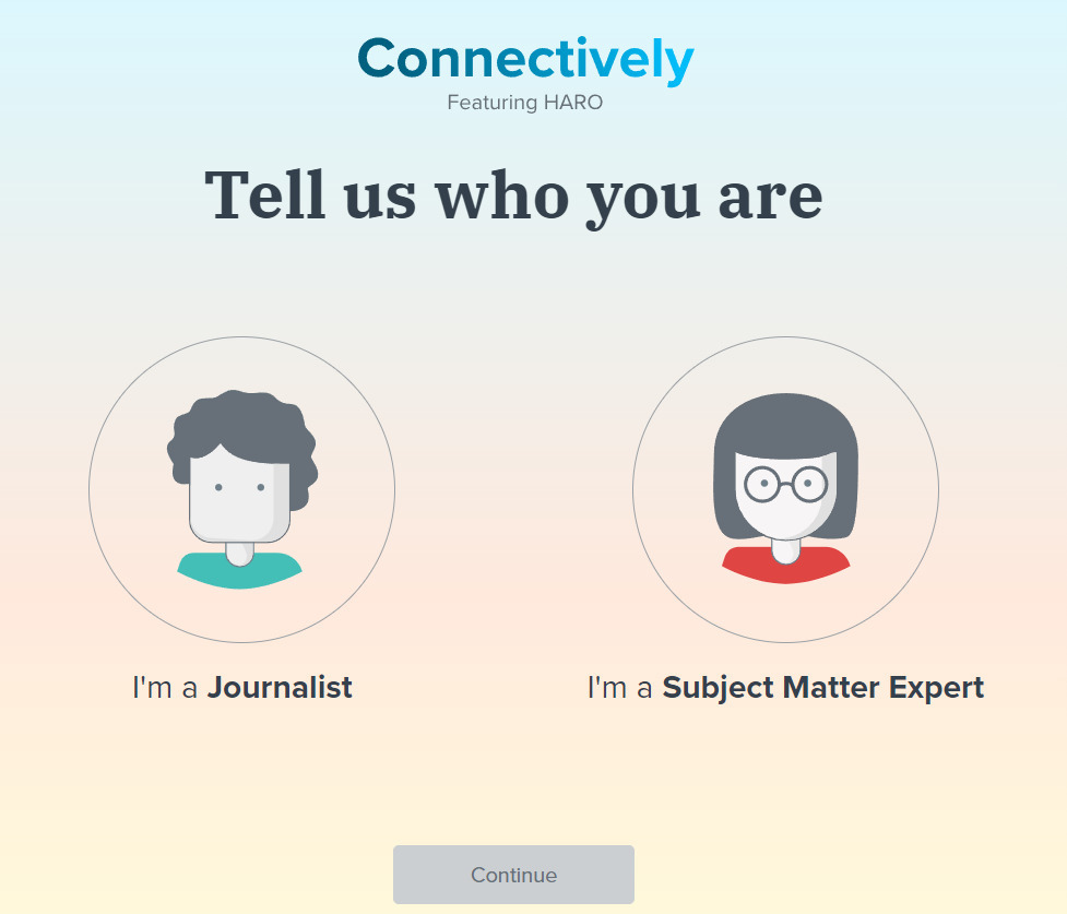 Connectively type of subscription selection