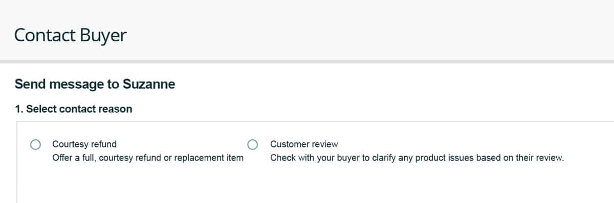 contact buyer options