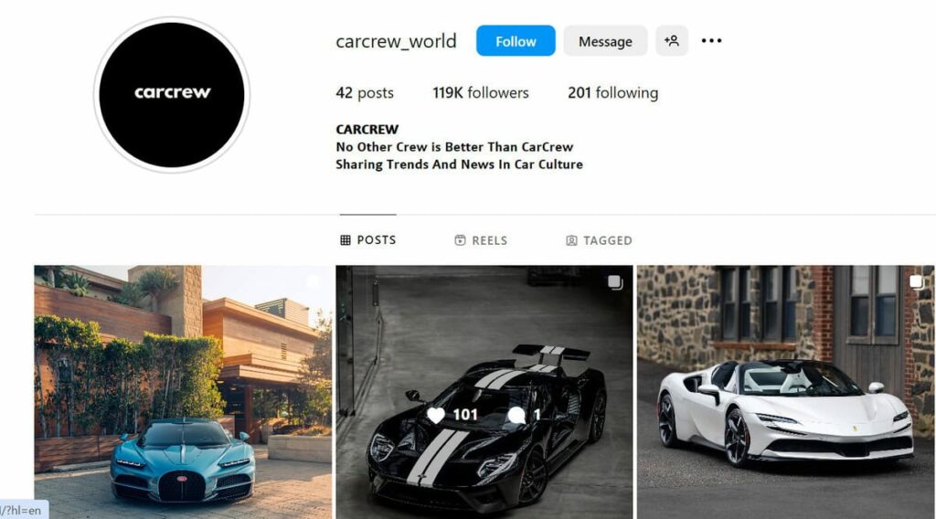 custom font for instagram bio example