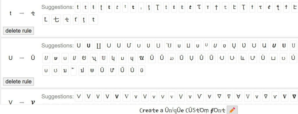 custom font using instafonts