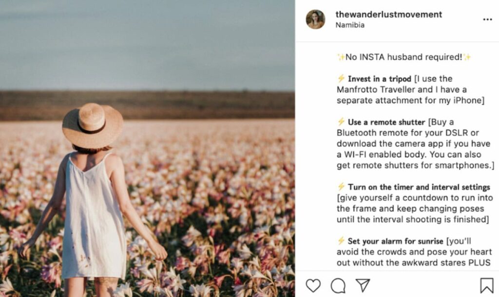 custom fonts in instagram post caption example