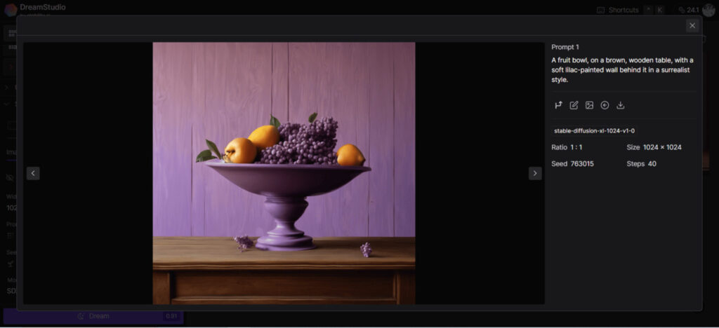 DreamStudio SDXL 1.0 image example