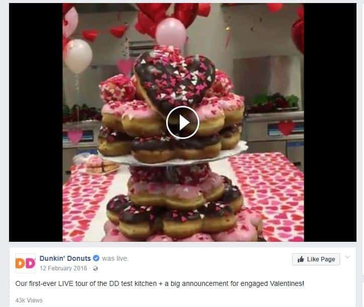 Dunkin' Donuts video image product launch marketing ideas