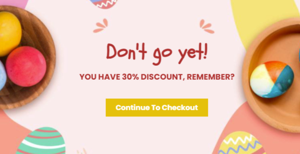 exit-intent pop-up example for higher conversions