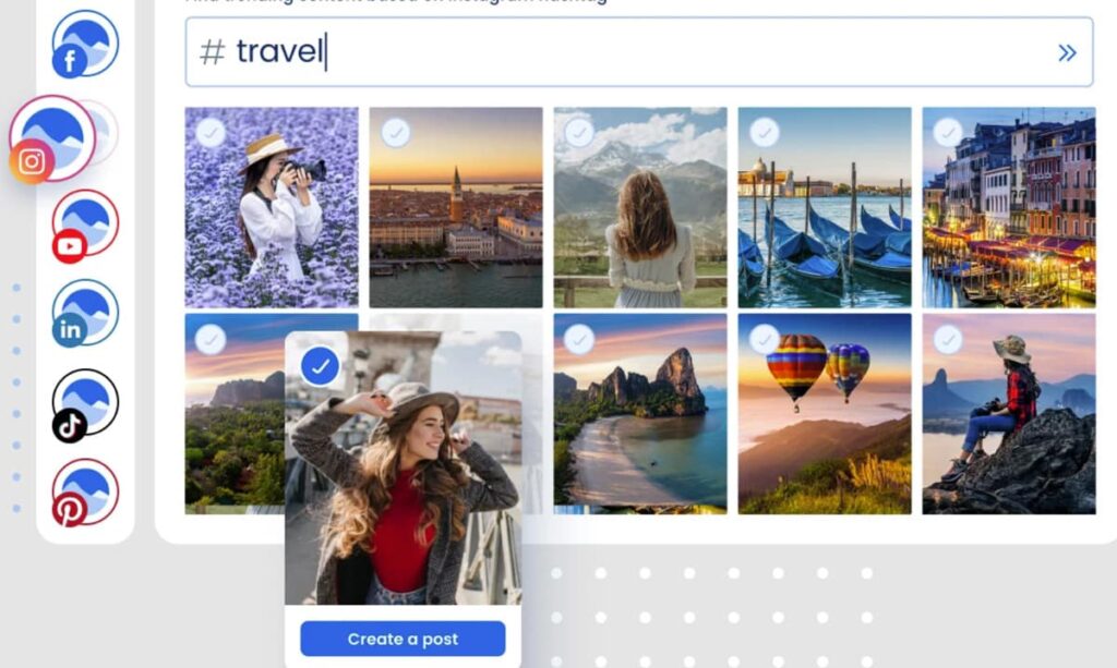 Find and repost UGC on your IG account using Vista Social