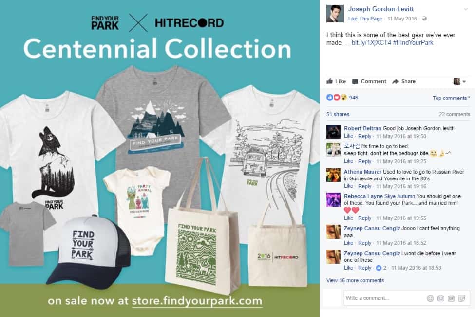Joseph Gordon-Levitt facebook influencer marketing