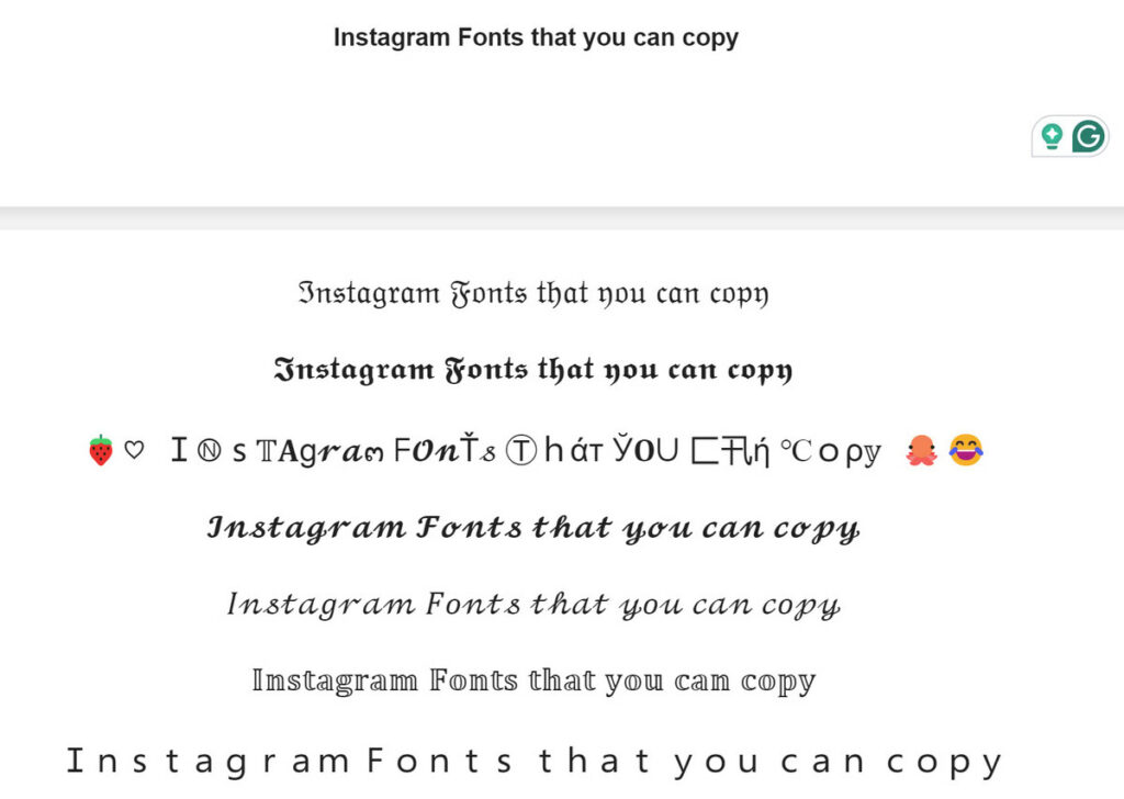 Fonts.social Instagram fonts generator