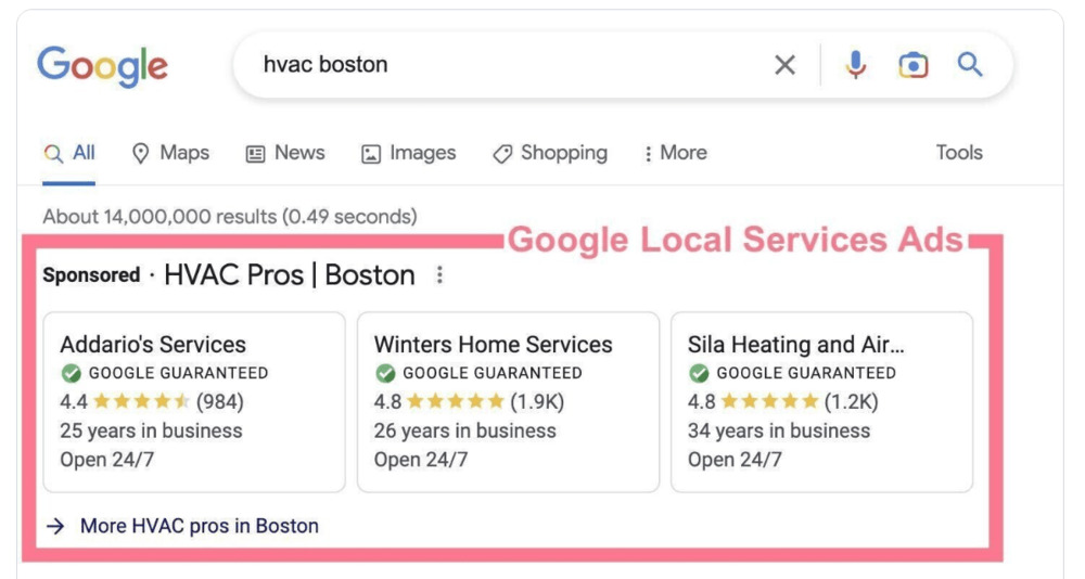 Google local service ads