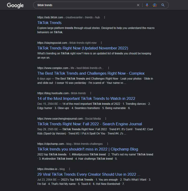 tiktok trends