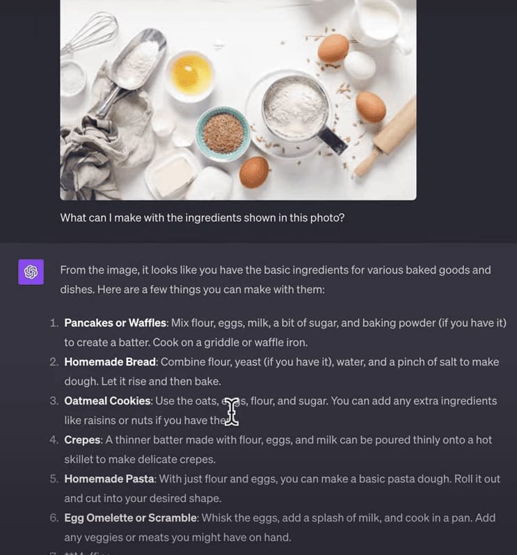 GPT-4 Recipe Example