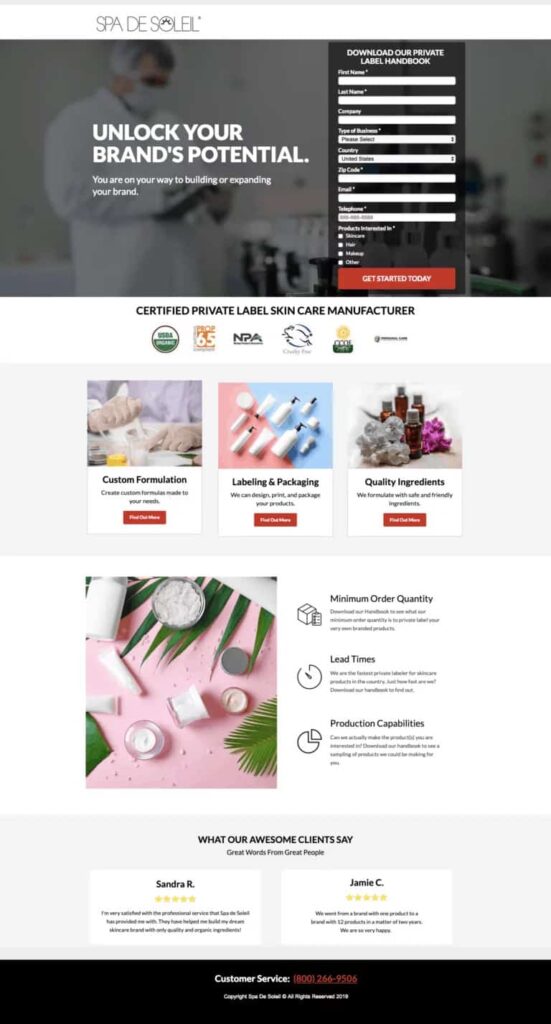 High-Converting Landing Page Example