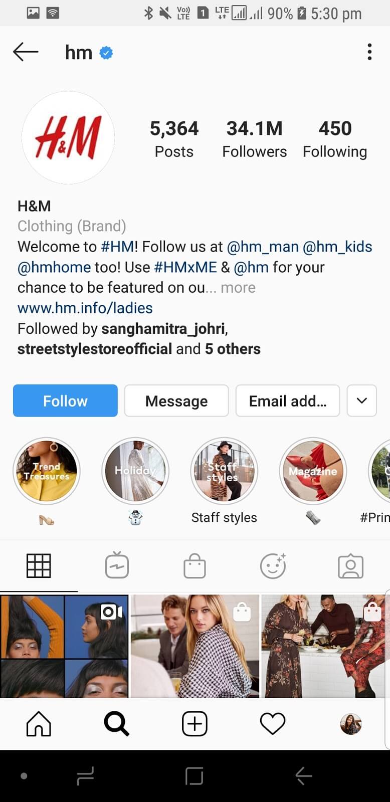 H&M Instagram Highlight Covers