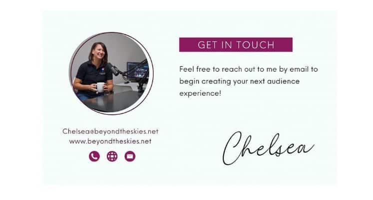 Influencer media kit example - contact details