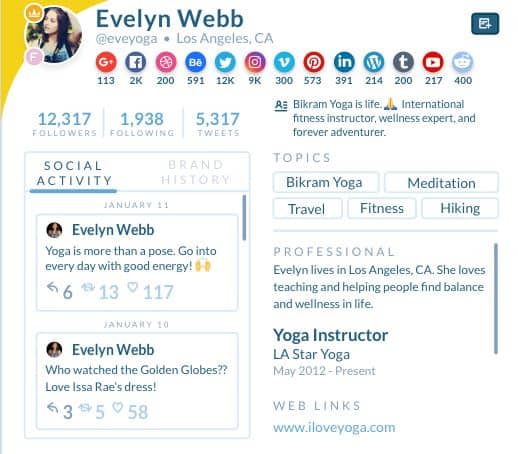 evelyn webb facebook influencer marketing