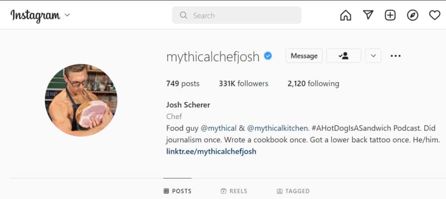 instagram create effective bio Josh Scherer