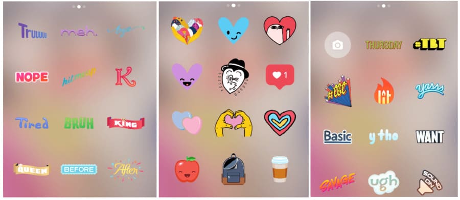 Instagram ready to use stickers