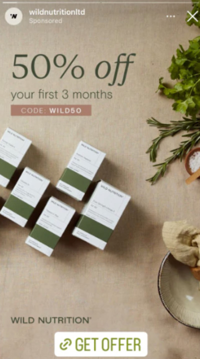 instagrm story discount promotions