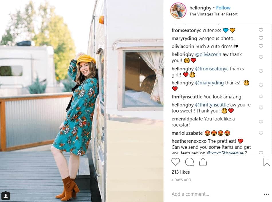 Example of interacting with your followers on social media
