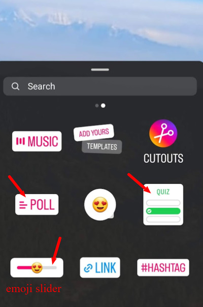 interactive Instagram Story features