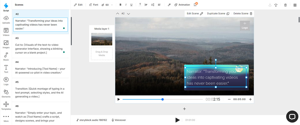 InVideo text to video AI generator example