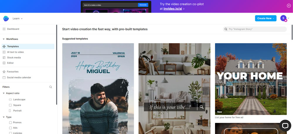 InVideo TikTok template videos