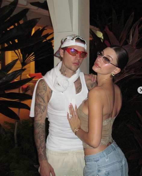 Justin Bieber with his wife Hayley Bieber