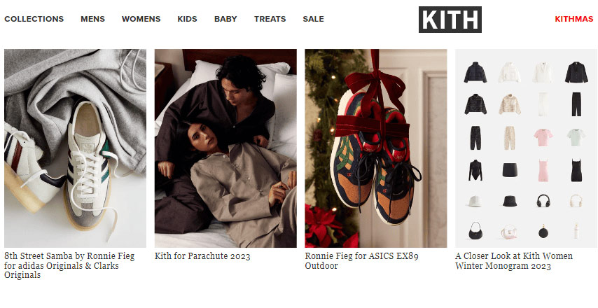 Kith’s Shopify product catalog
