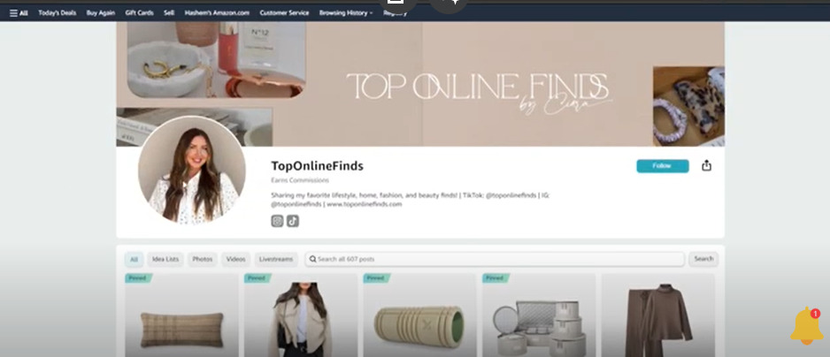 Making your Amazon Influencer Storefront unique with branding