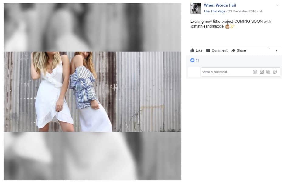 when words fall facebook influencer marketing