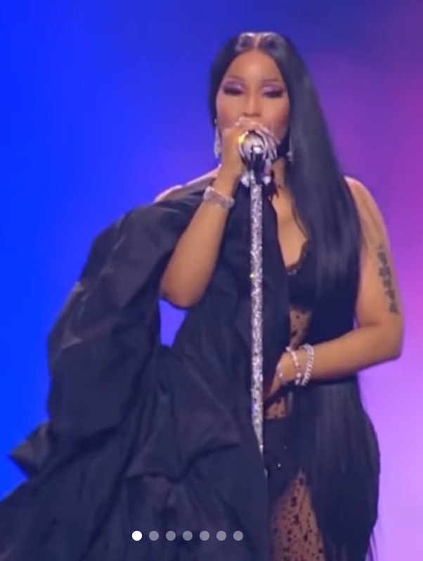 Nicki Minaj performing on stage