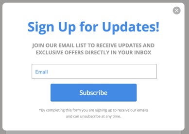 Opt-in form example