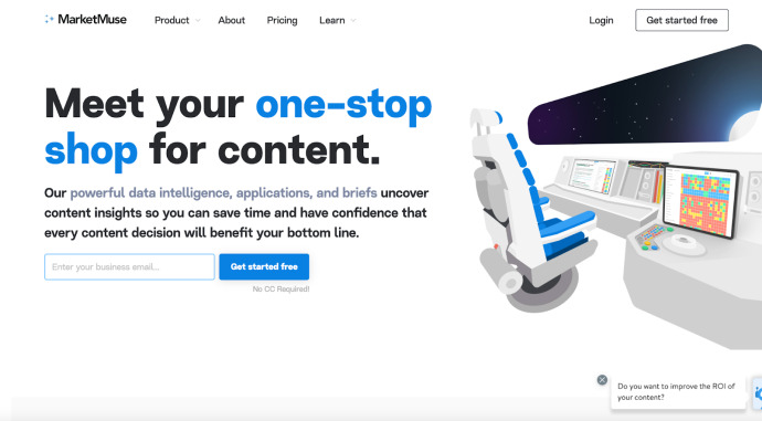 Options to get started on MarketMuse website