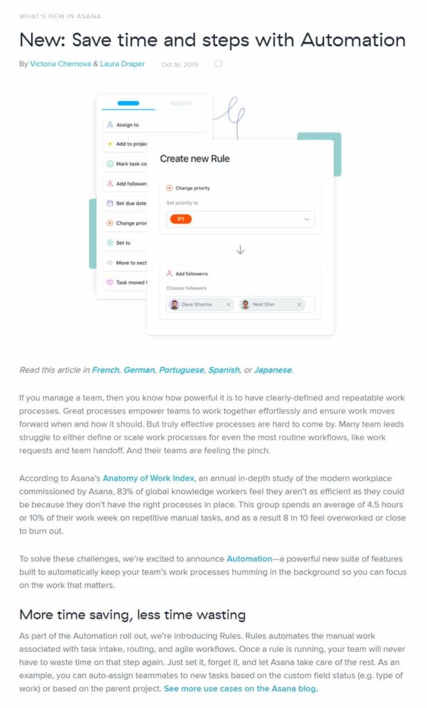 Product launch blog post example