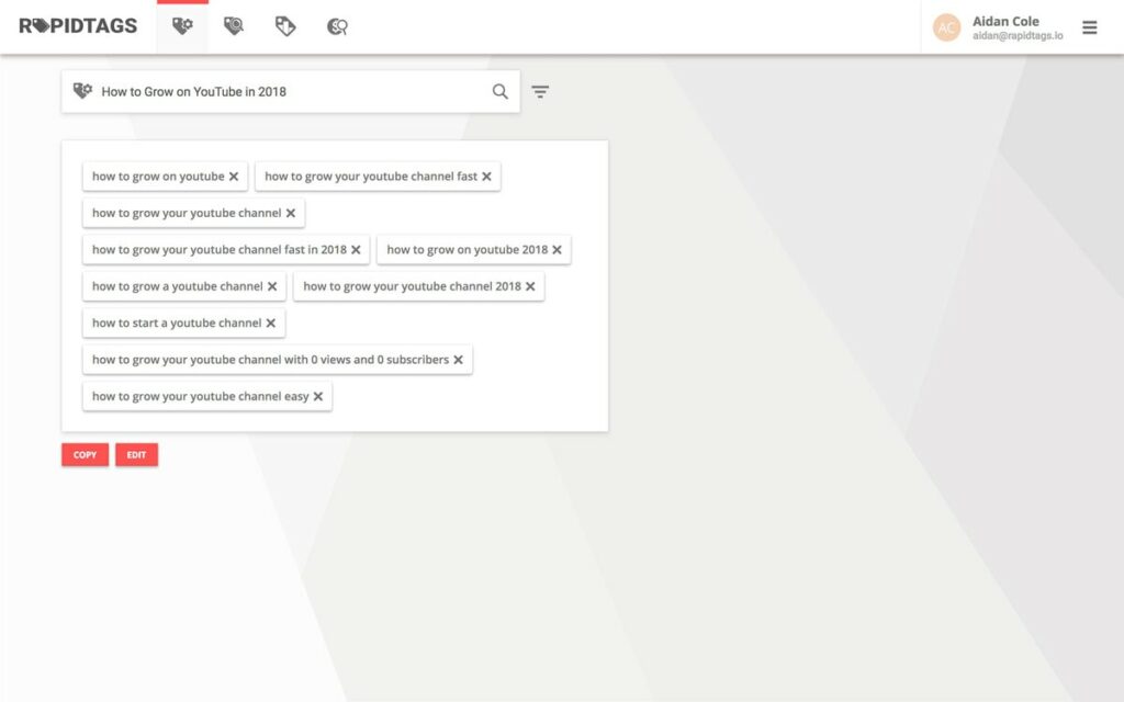RapidTags tag finder