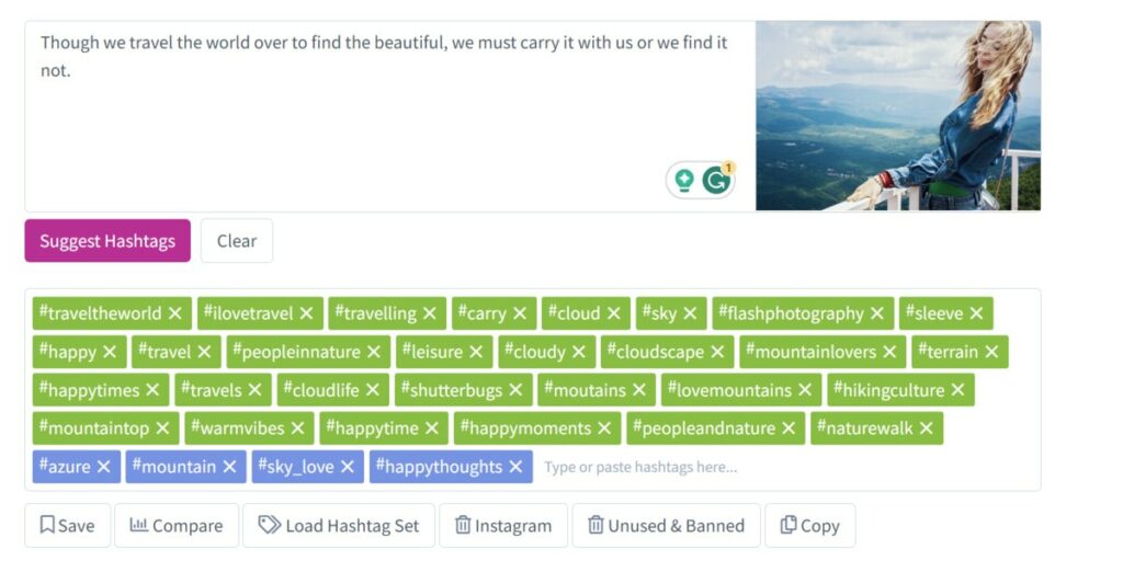 RiteTag hashtag suggestions