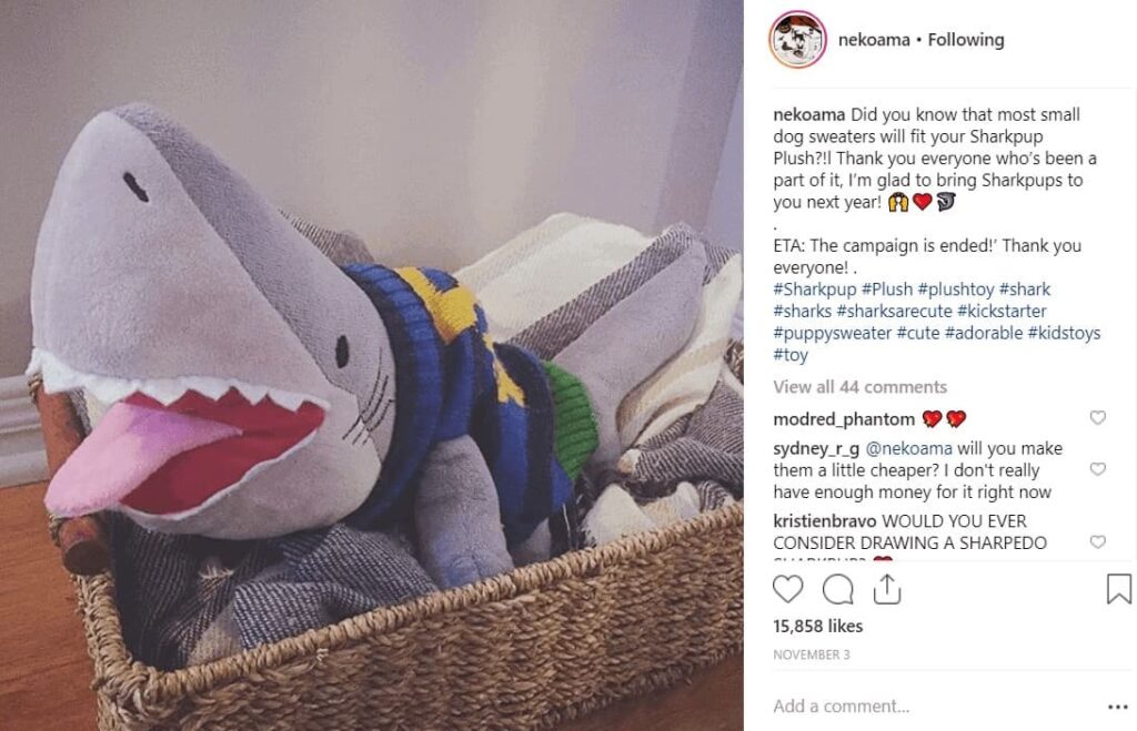 sell own products through social posts