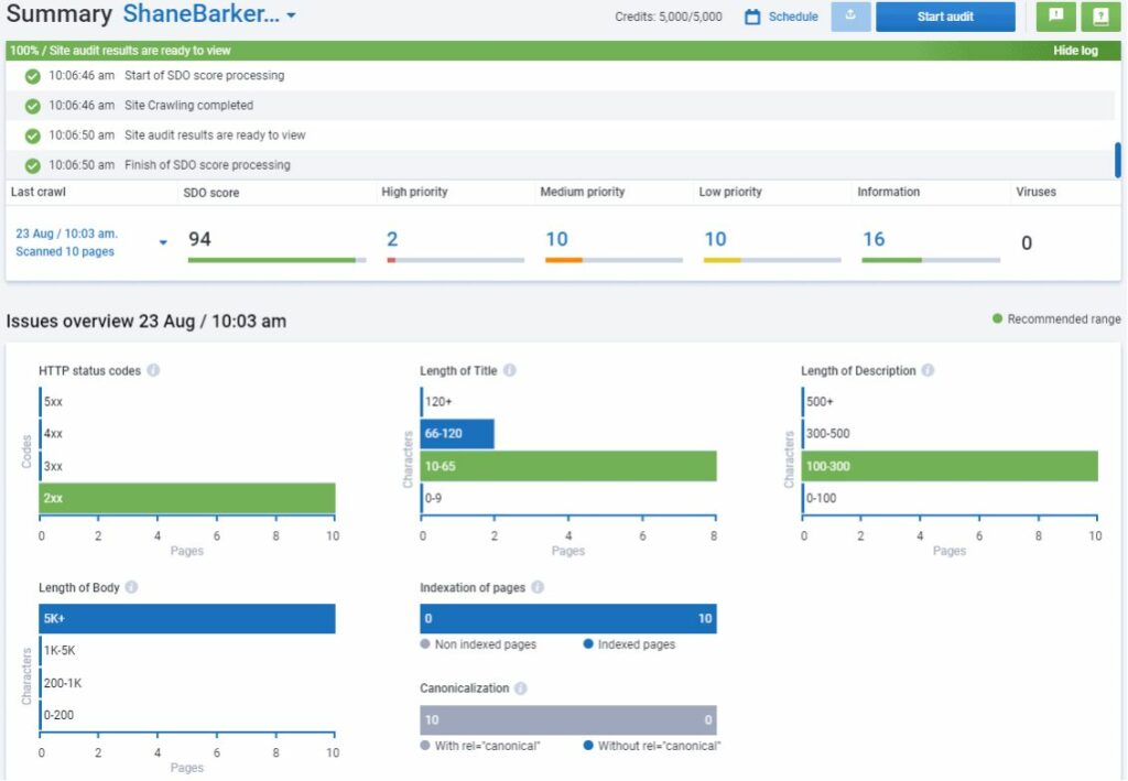 Serpstat site audit
