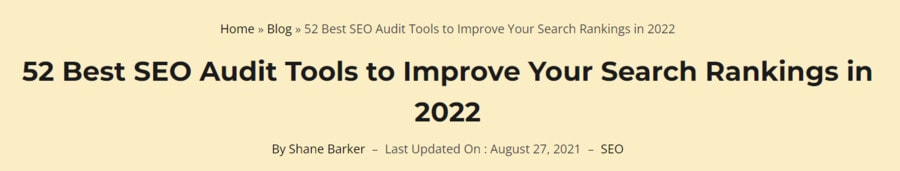 shane barker seo audit tools heading screenshot