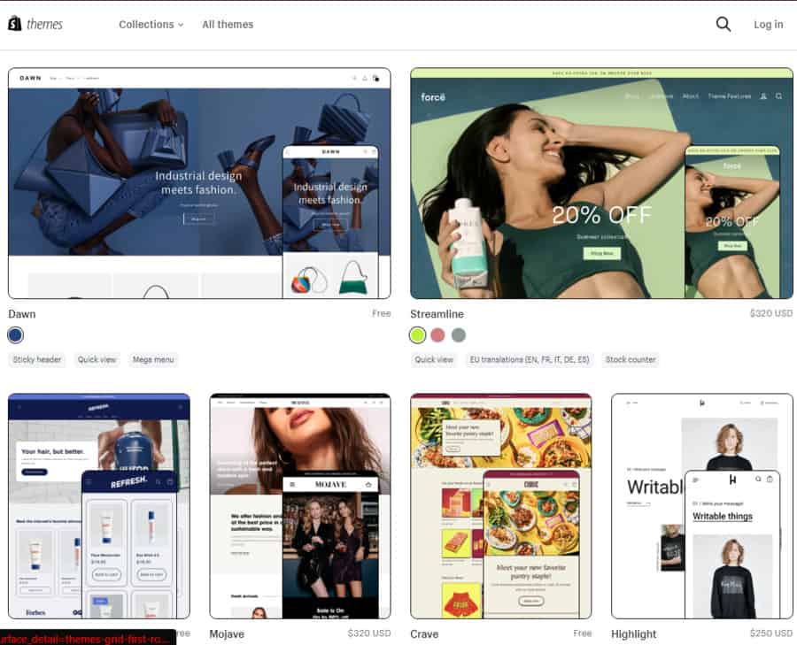 shopify themes