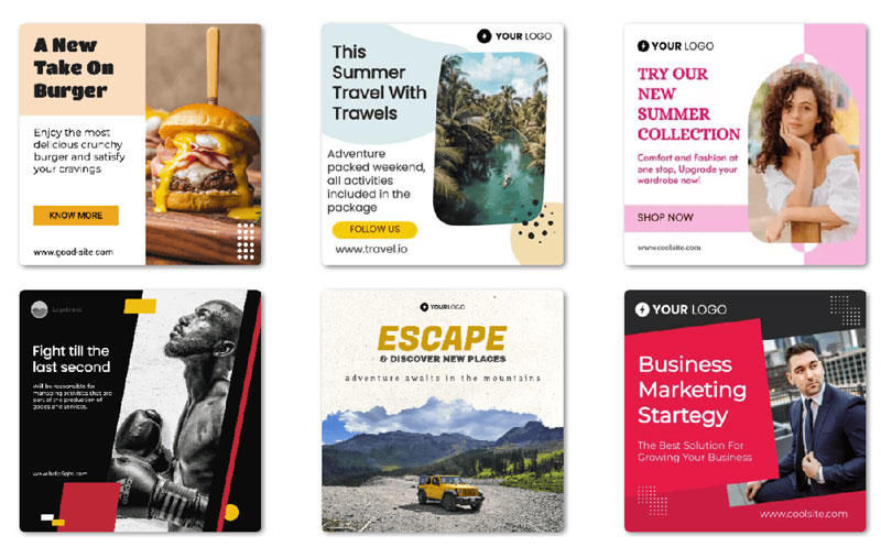 social media posts templates by predis.ai