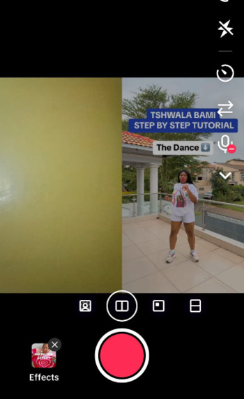 Start recording a TikTok Duet