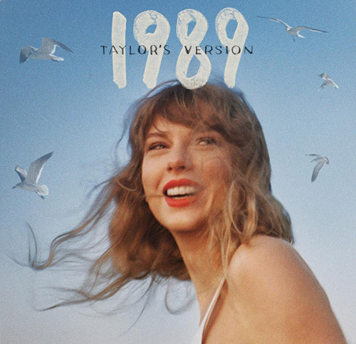 Taylor Swift on her 1989 album cover
