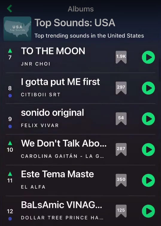 TrendTok Top Sounds