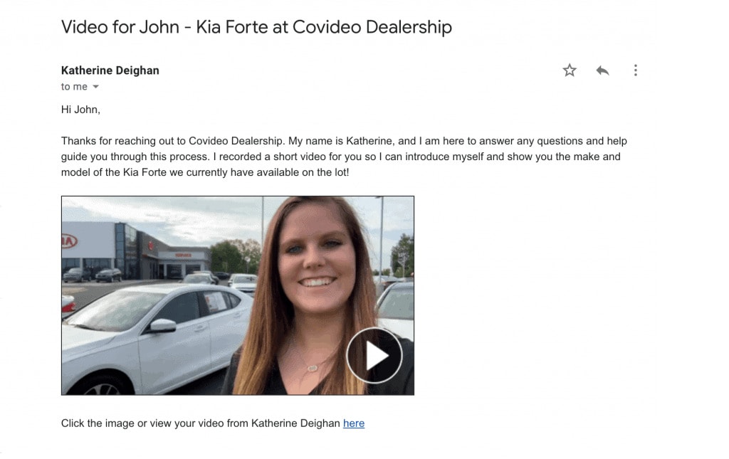 Video Email Marketing Example - Customer Support Email