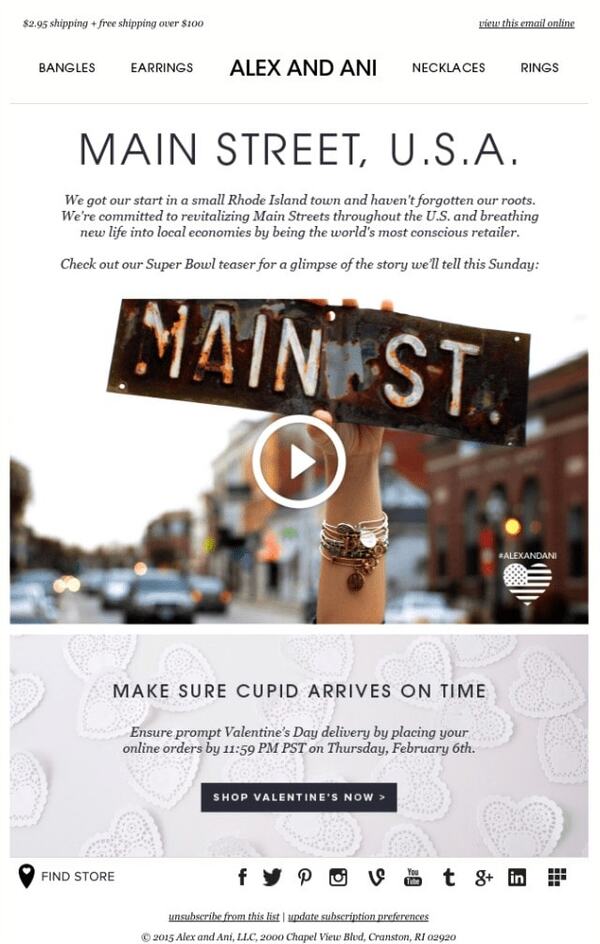 Video Email Marketing Example - Newsletter